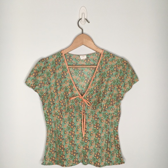 Anthropologie Tops - SNAK | ANTHROPOLOGIE | 4 | 100% SILK FLORAL TOP